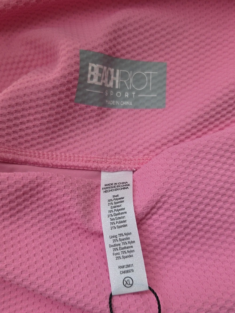 NWT BEACH RIOT Piper Berry Love pink Waffle Legging size XL